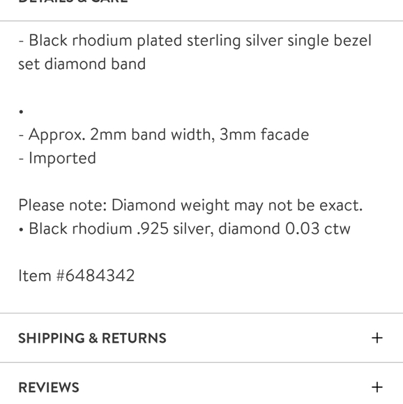 Sterling Silver diamond band - Picture 5 of 5